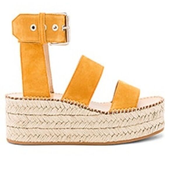 NIB Rag & Bone Tara Sandal in Marigold Suede - Picture 2 of 8